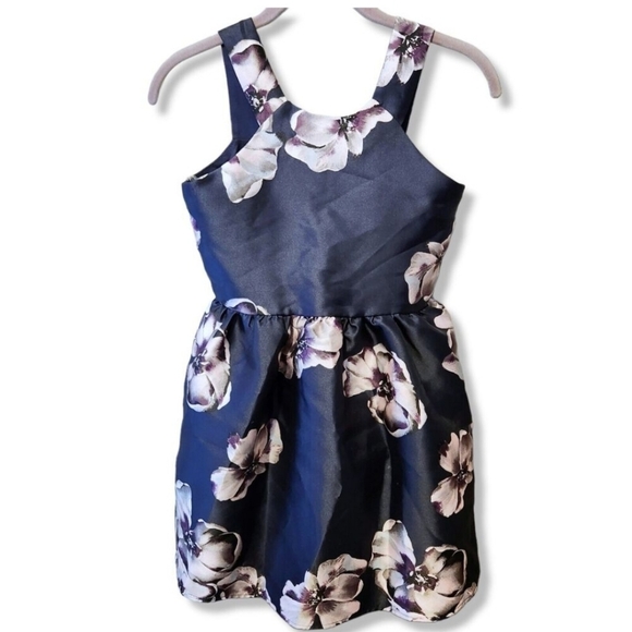Vintage Dresses & Skirts - 90s Blue Short Prom Dress Babydoll Dark Fairy Grunge Pink Satin Juniors Small 0